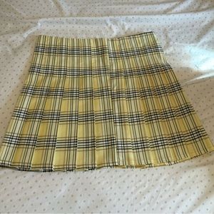 Yellow Plaid Skirt